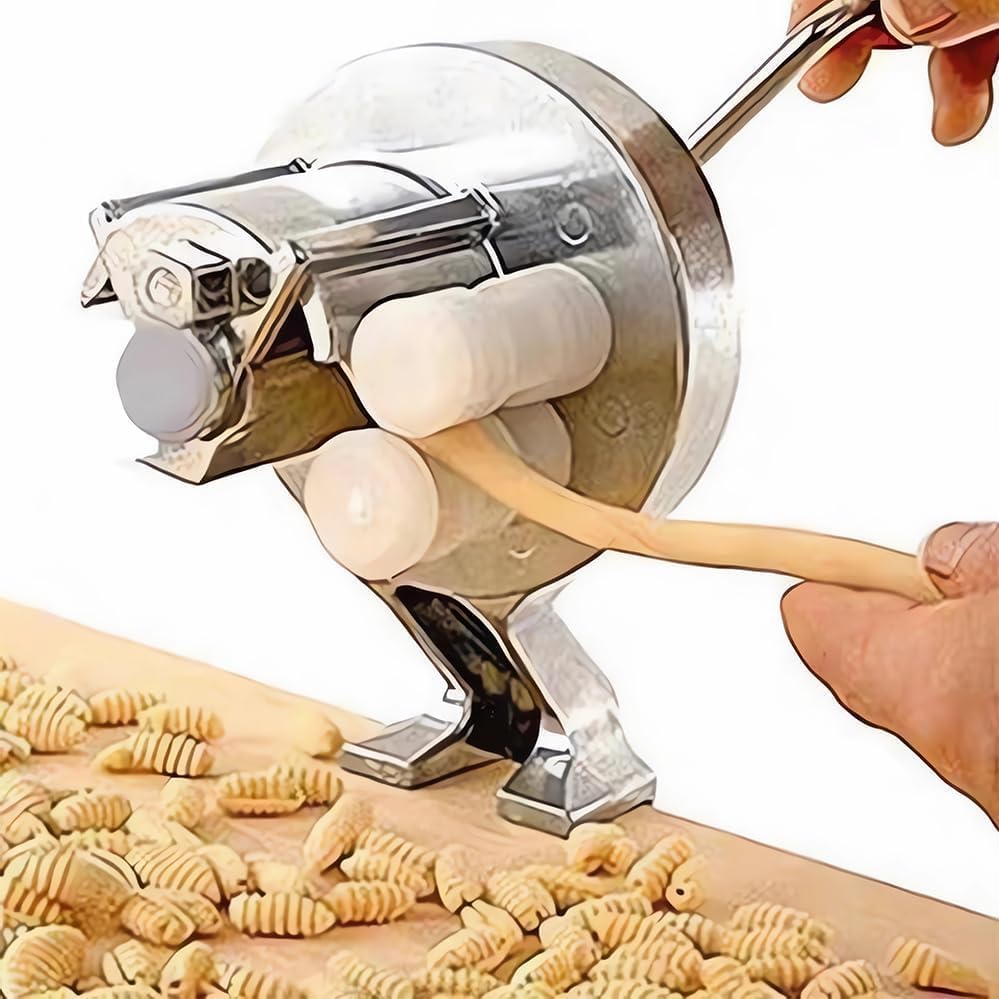 Ręczna maszynka do makaronu z łatwymi do czyszczenia wałkami do domowego spaghetti, fettucine i gnocchi