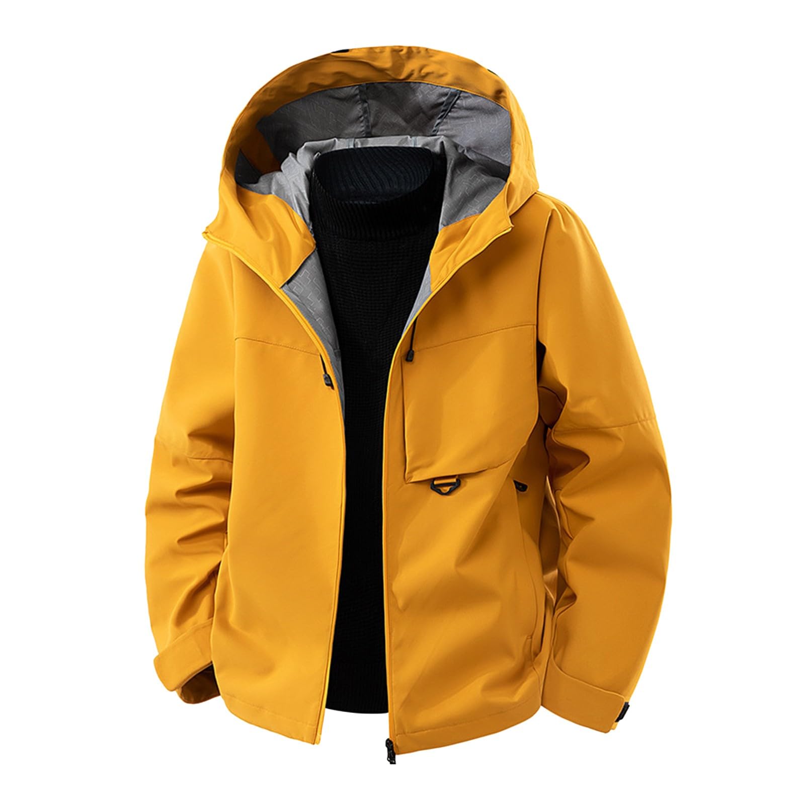 Giacca con cappuccio antivento da uomo, giacca da trekking da uomo, giacca