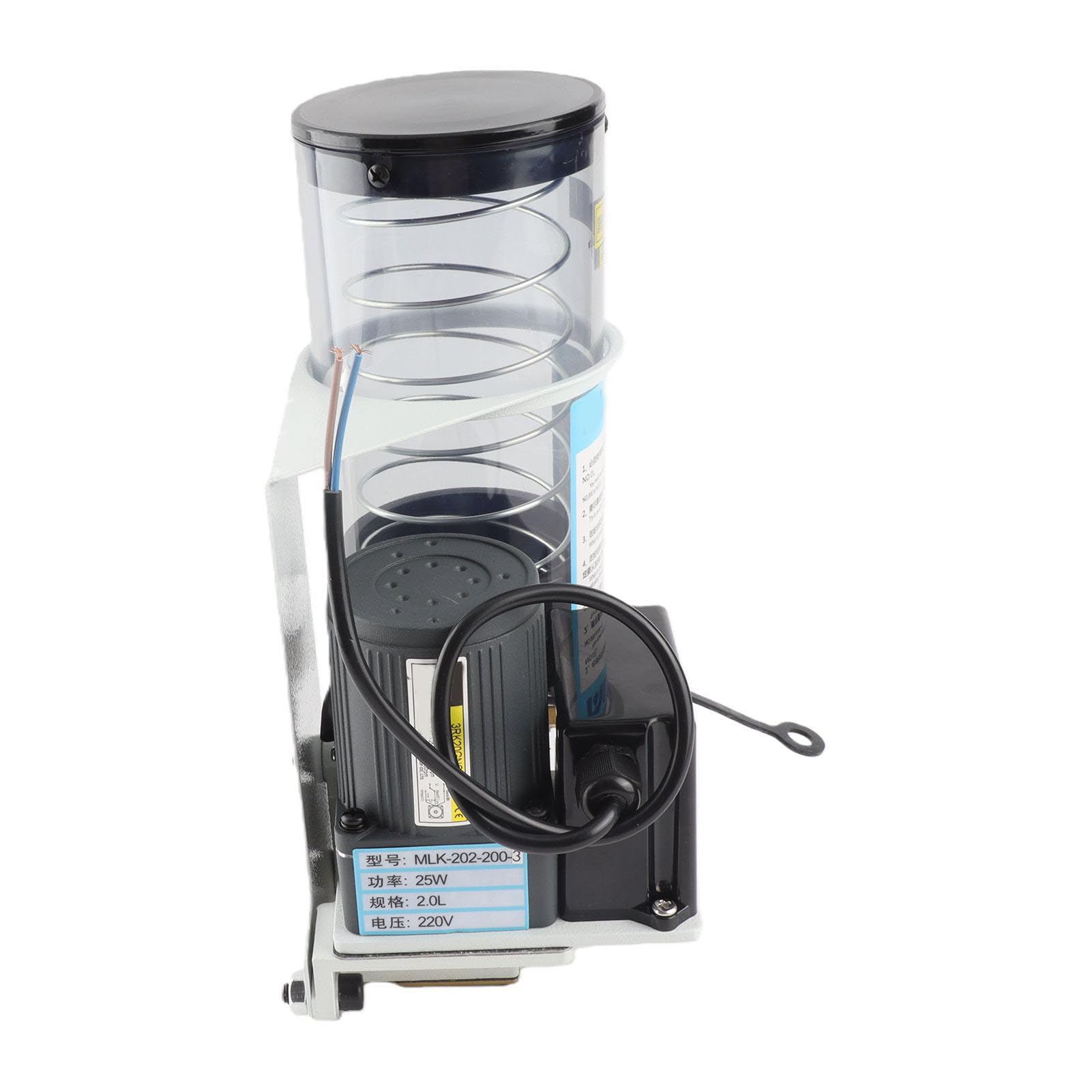 FTVOGUE Pompa Olio Elettrica Pompa Lubrificante Automatica in Ghisa AC 20W 2L 6MPa 60cc Min Olio Elettromagnetica CNC per Lubrificazione Punzonatrice Fresatrice Tornio