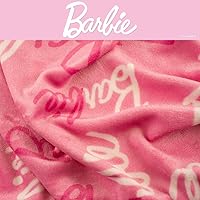 Vista 4 de Barbie Ropa de cama para niños, cobija súper suave de toque sedoso, 40 x 50 pulgadas, (Producto con licencia oficial) de Franco