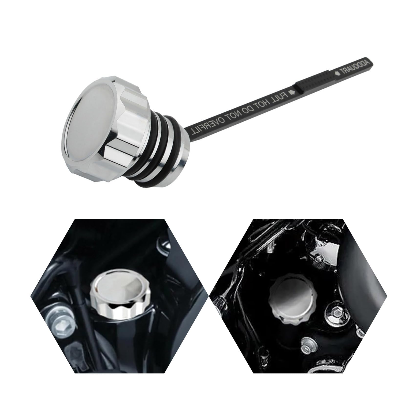 PSLER Track Oil Dipstick - Engine Precision Oil Dipstick for Road Glide Electra Glide Street Glide 2000-2006,Chrome