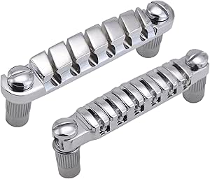 Ponte Per Chitarra Elettrica Impostato Ponte Per Cordiera Avvolgente Regolabile Dorato Per Chitarra Elettrica LP Oro - Foto 4