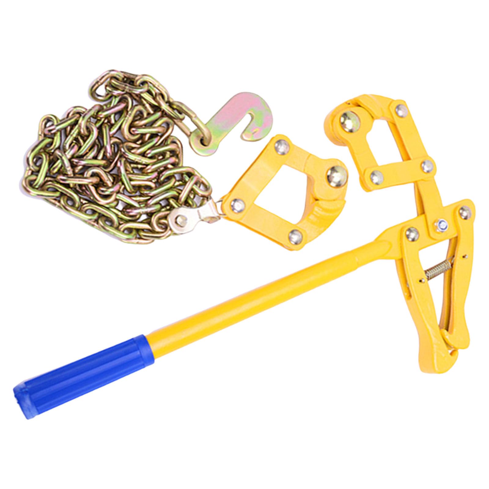 Duty Chain Link Fence Tool 2200LB Tension, 1.2M Steel Chain for Wire Mesh & Garden Reinforcement Garden Fence Stretcher
