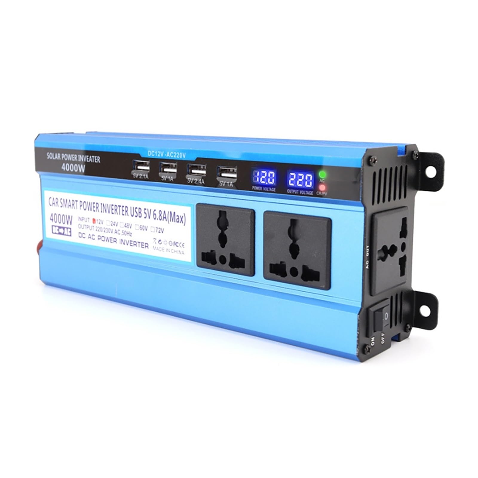 Inverter a onda sinusoidale modificata 3000/4000/5000W, trasformatore di tensione, 4 porte USB, convertitore inverter con display LCD(3000W,60V)