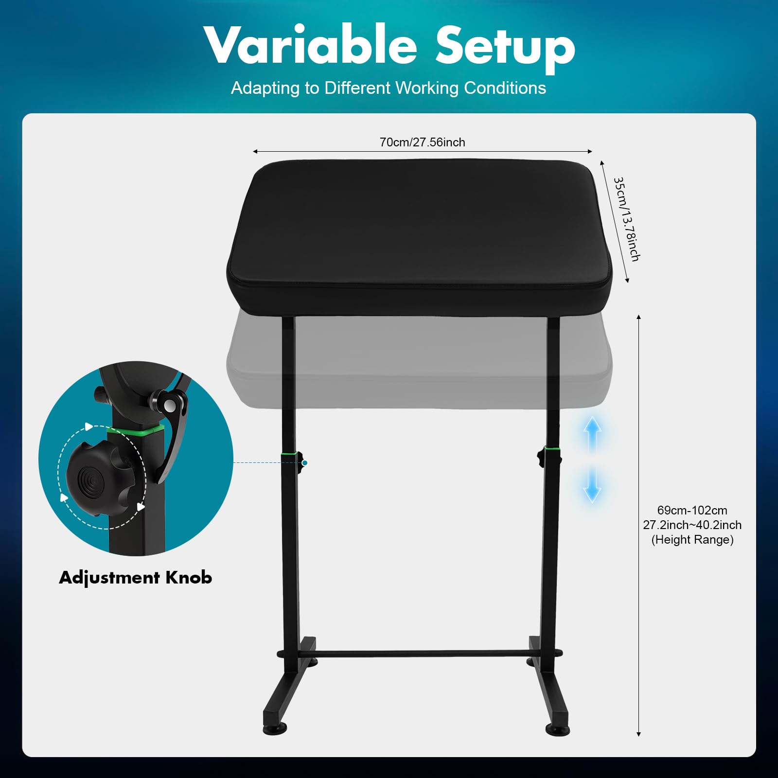 Tattoo Armlehne Armauflage Armrest Pad Verstellbare Höhe Tätowierung Armauflage Transportable Tätowierungswerkzeug Tattoo Armstütze für Orte wie Salons, Schönheitssalons, Salons