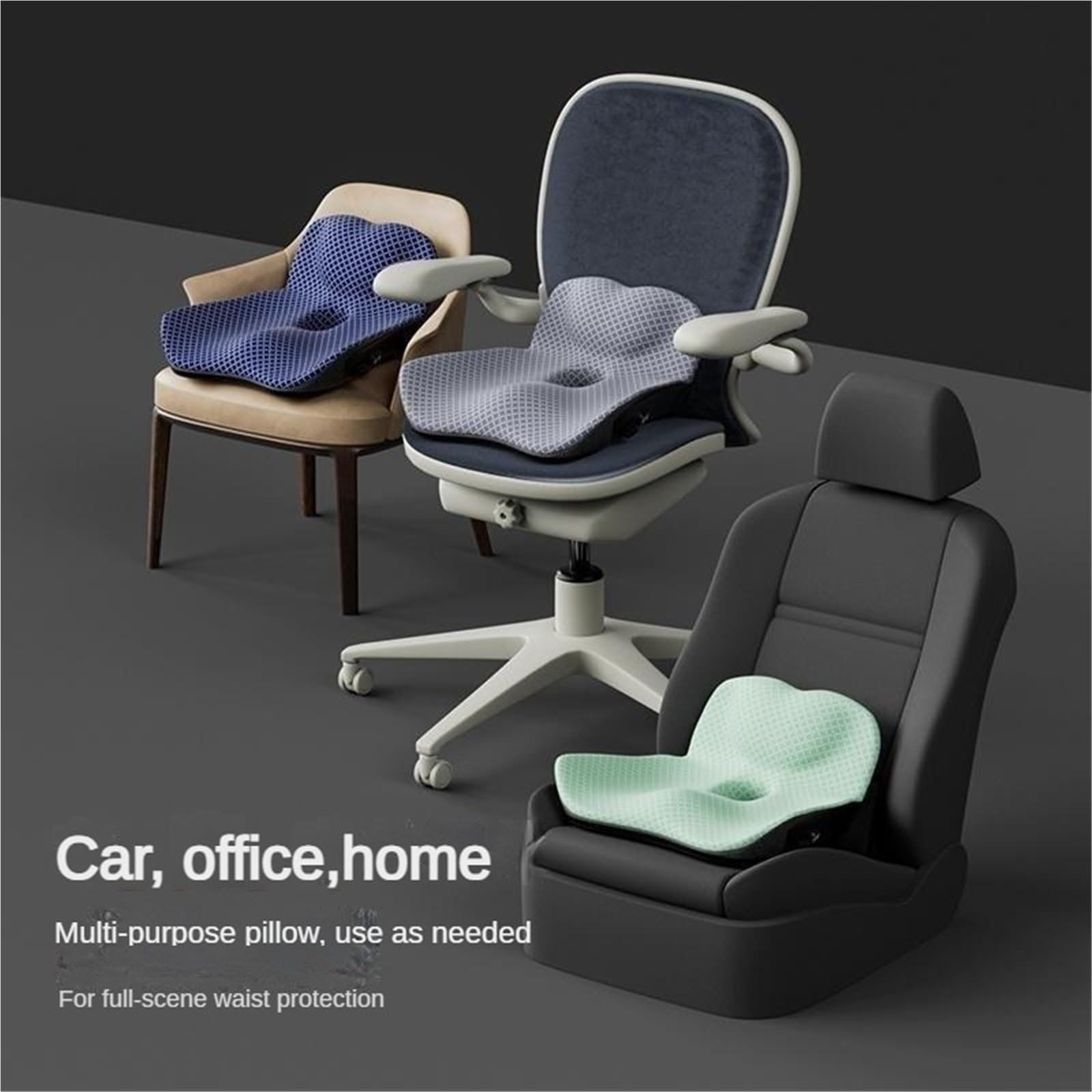Almohada Ortopédica for Silla De Espuma con Memoria for Coxis, Cojín for Asiento Oficina, Grande for Aliviar El Dolor, for para aliviar la presión