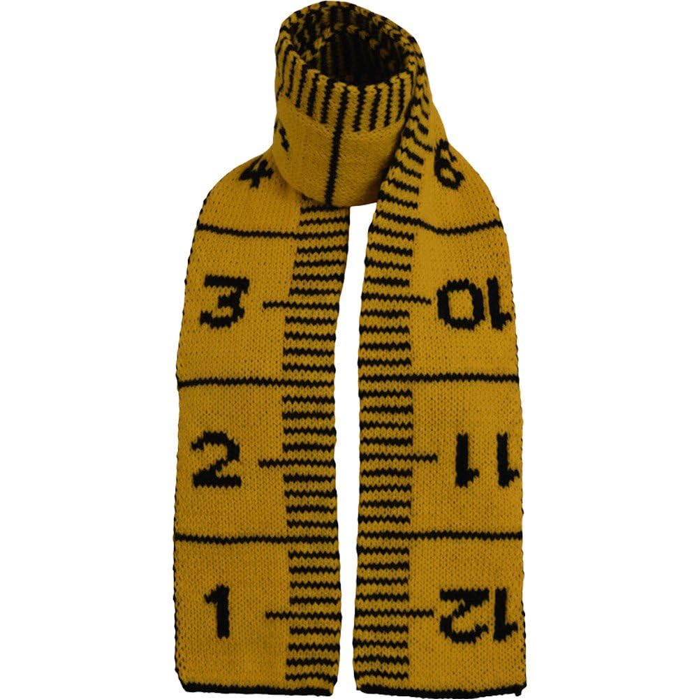 Écharpe d'hiver motif mètre ruban pour stopper le froid avec style