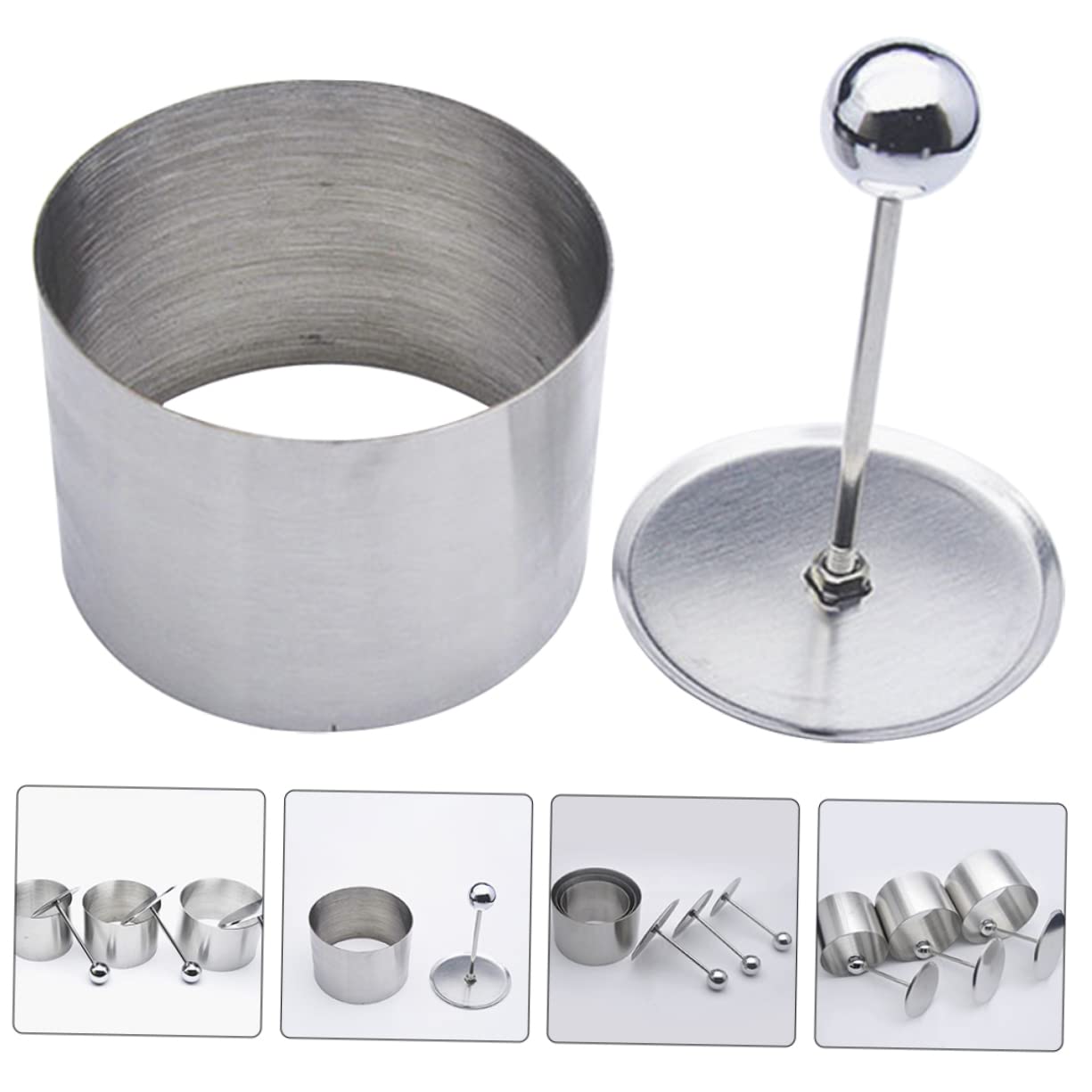 MOLUCKFU 2pcs Cold Dish Moulds for Professional Cooking Multi-functional Mousse Mold for Rice Pastries and Desserts Lightweight and Easy to Store