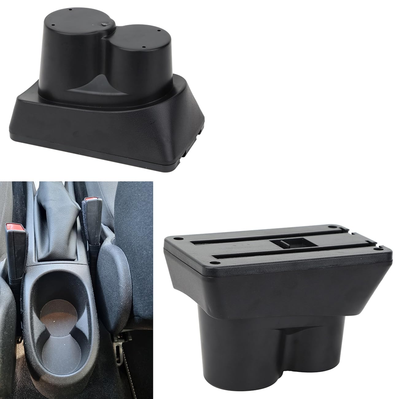 ZENVI Compatible with OPEL Corsa E Accoudoirs 2014-2018 | Peut servir d'appui pour le coude,Repose-bras, Console Centrale Accoudoir,Bicouche Espace Rangement