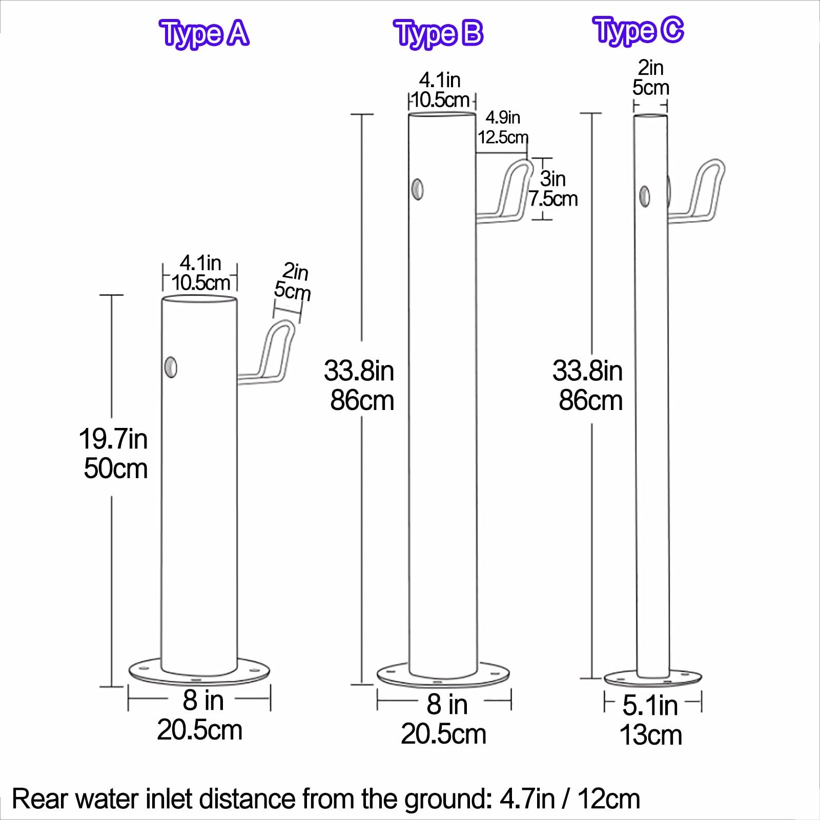 Columna de Agua para jardín Vertical Exterior con Manguera anticongelante, Extensor de Grifo, Pistola rociadora, Fuente Decorativa, dispensador de Agua e hidrante de diseño cilíndr