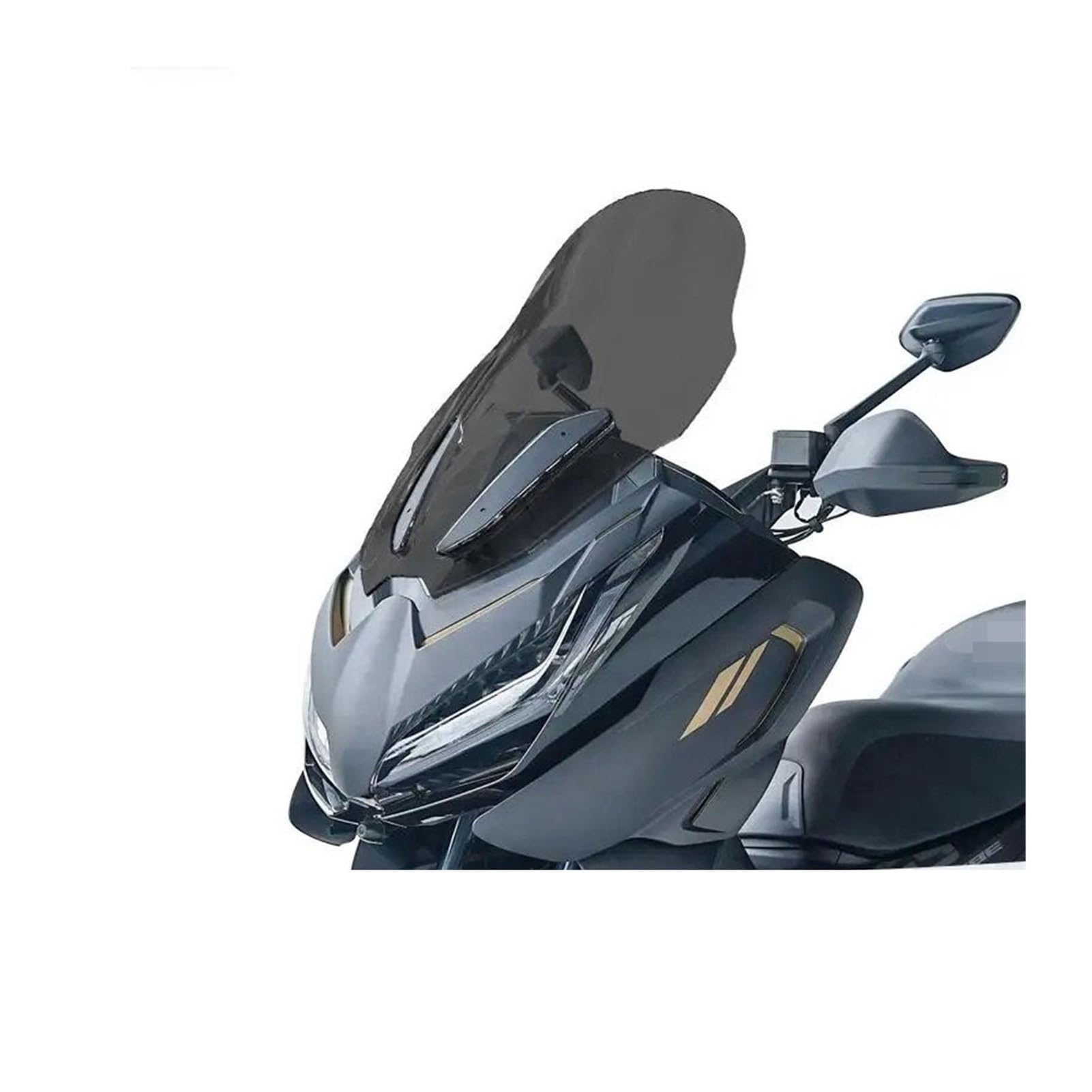 Pare-brise moto Zontes 368E pour trajets quotidiens et autoroute écran gris de 68cm