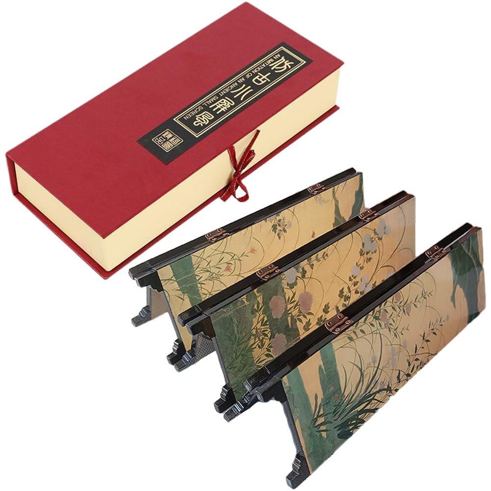 Mini paravents pliants à 6 panneaux, idée cadeau originale d'art asiatique