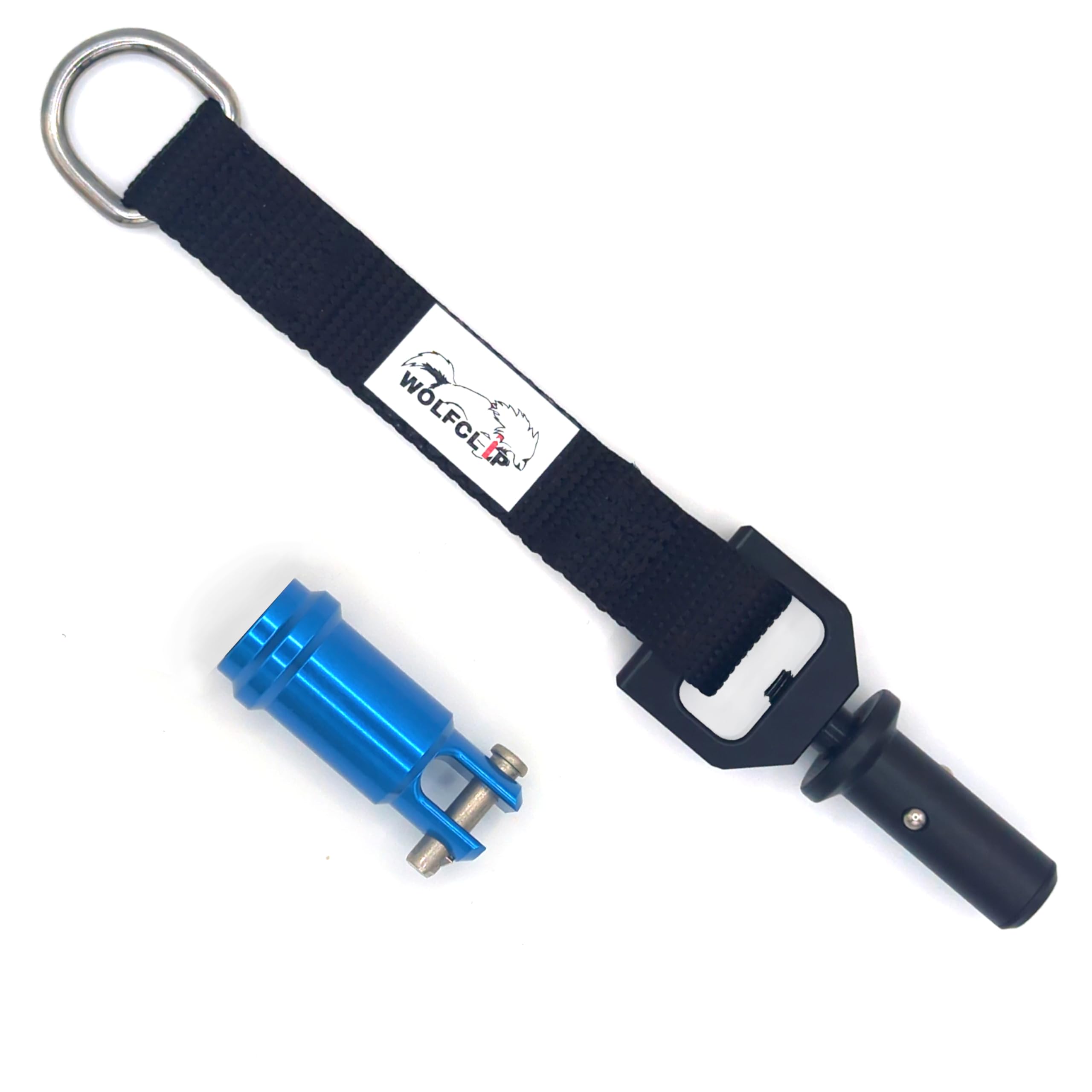 Wolfclip Original Dog Lead Adapter & Housing Strong Reliable Instant Leash Connection (Small, Blue)
