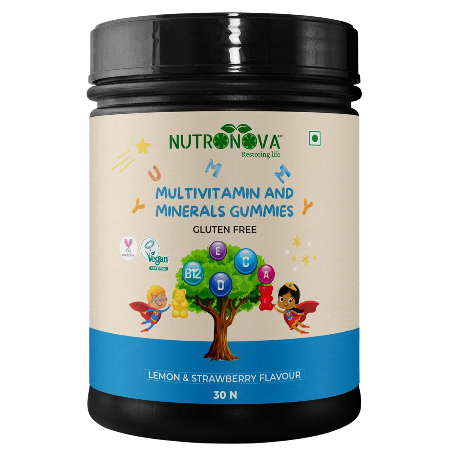 Nutronova Restoring Life Multivitamin and Minerals Vegan 30 Gummies for Kids & teens (Age 5 to 15 years) Vitamin A, C, D, E, B12 & Zinc for Immunity, Growth, Supports Daily Wellness (B0CF9VV6H5) Amazon Price History, Amazon Price Tracker