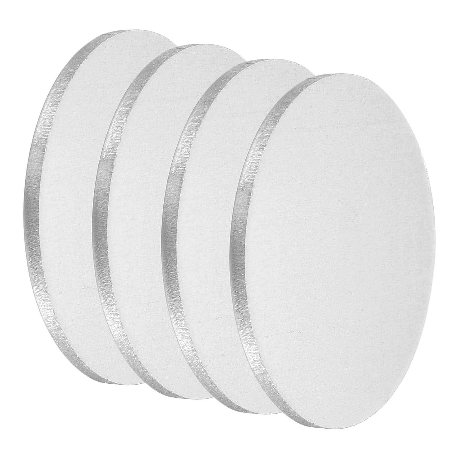 4 Pieces Aluminium Discs, 2 Inches (50 mm) Diameter 0.1 Inches (2.5 mm) Thickness 6061 Circular Aluminium Plates for Metal Printing