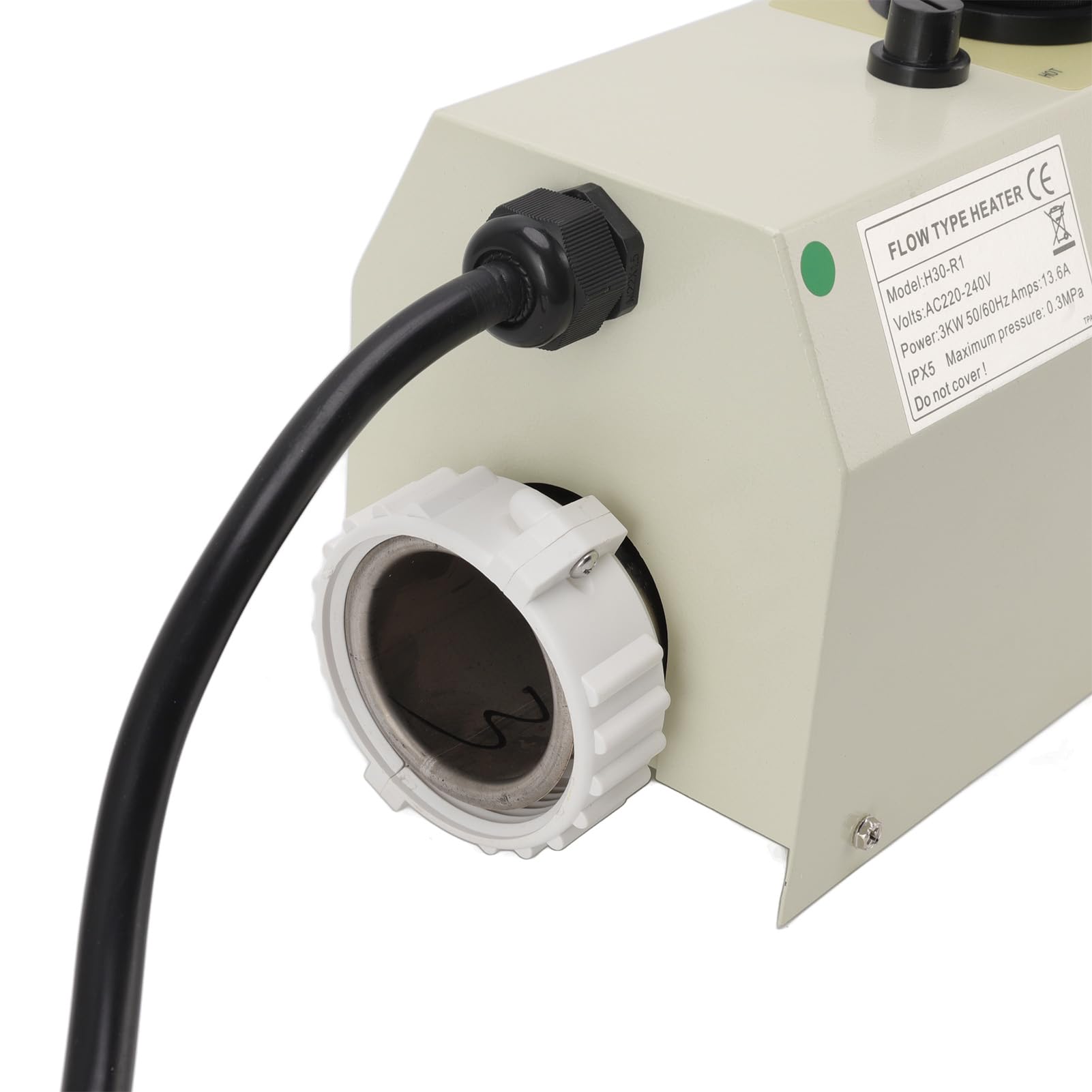 Elektryczny Termostat Podgrzewacz Wody Wydajny Podgrzewacz z Ekranem Dotykowym do Wanny Basen AC 220–240 V, Stal Nierdzewna, 10,2 X 6,3 X 4,7 Cala do Wanny z Masażem