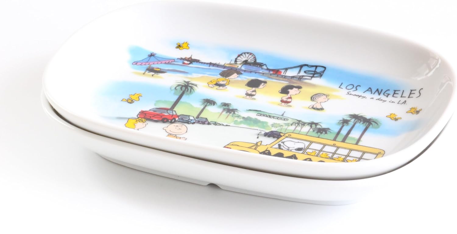 LA Swedish Snoopy Oval Plate, Set of 2