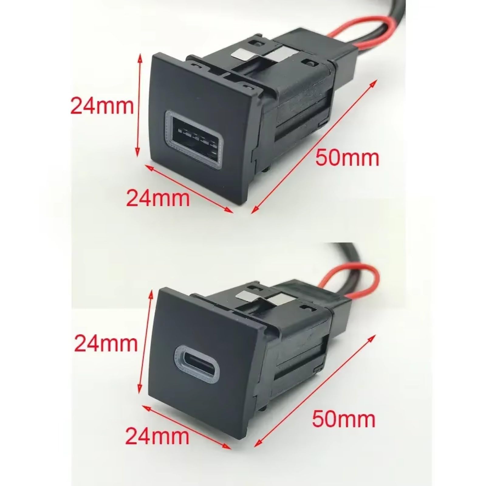 Consola USB Compatible Con VW Para Golf 6 Para MK6 2006-2012 Coche Cargador PD Carga Rápida Adaptador Carga Teléfono Botón De Salida Puerto USB Coche