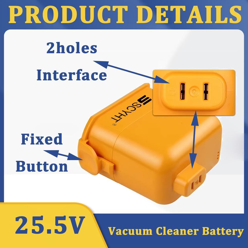 Lithium Battery 25.5V Lithium Batteries 5000mAh 2800mAh 3000mAh 3500mAh 4000mAh 2500mAh Vacuum Cleaner Batteries for A9 A9MAX A9PLUS A905M with 2holes Port,25.5v4000mah