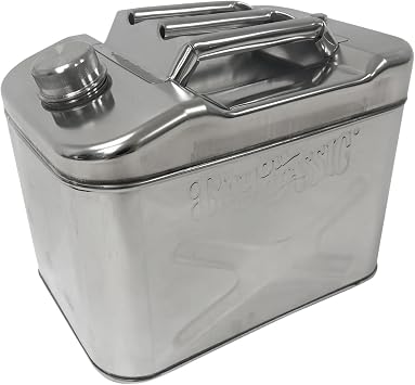 Bayou Classic Cooking Oil Storage Container - Seals, Vented Pour Spout - 20 Quart - Stainless Steel