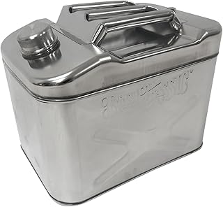 Bayou Classic 700-620 Food-Grade Stainless Steel Cooking Oil Container - Deep Fryer Oil Storage Can with Pour Spout - Seals for Safe Storage & Vented for Easy Pouring - 20 Quart