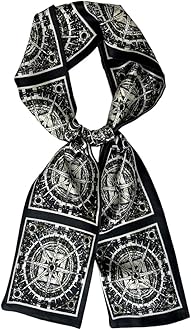 Silk Head Scarf for Hair Fashion Headwrap for Women Lightweight Neck Tie