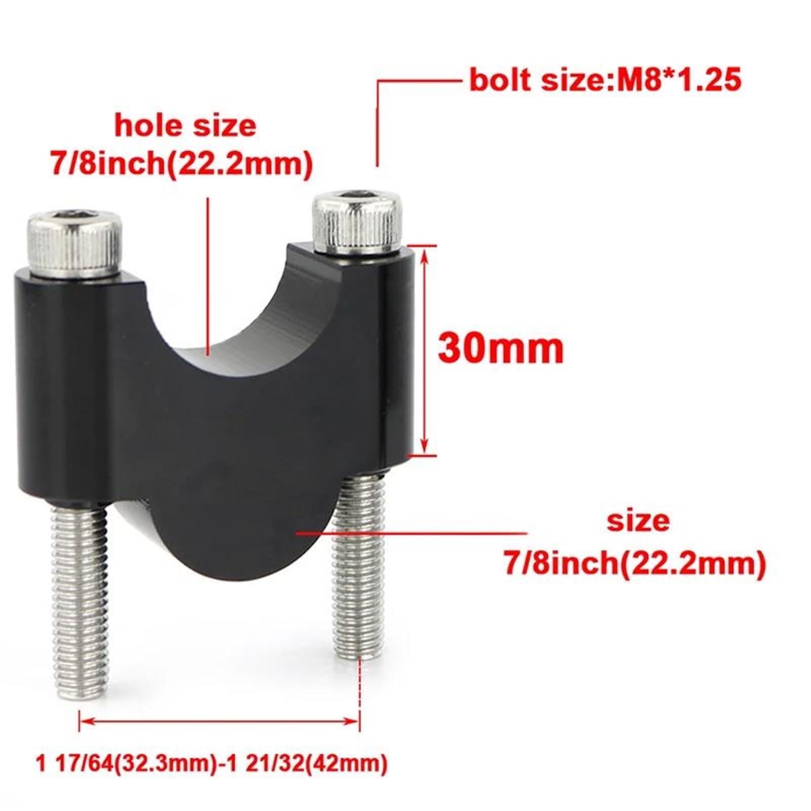22,2 Mm E 7/8" Riser Universale Per Attacco Manubrio Spesso Da Per Moto Riser Moto