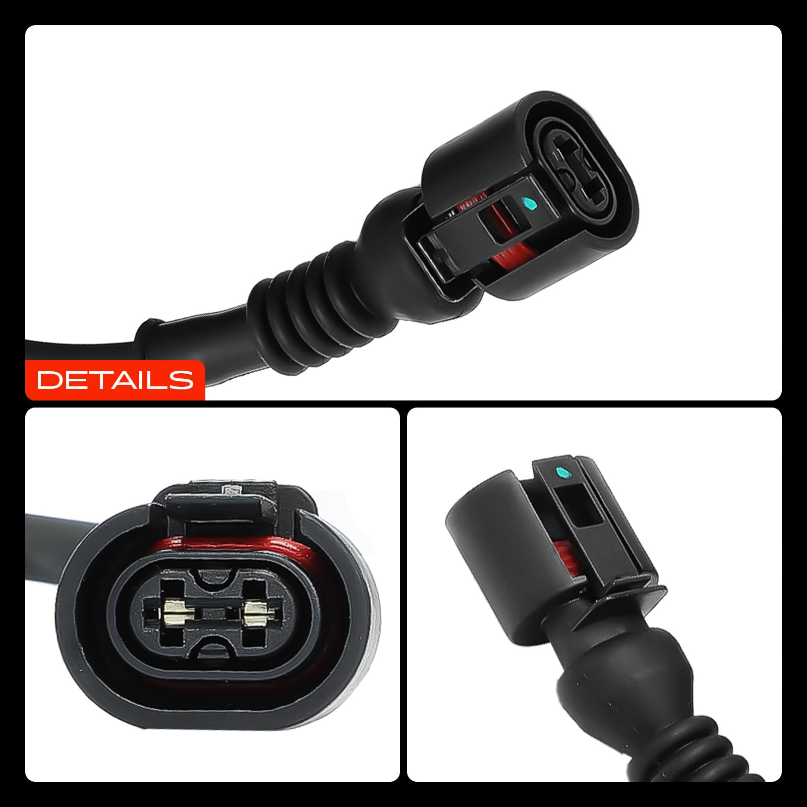 Frankberg 2x Sensori Velocità Ruota Sensore ABS 2-Poli Compatibile con Golf IV 1J1 A3 8L1 Golf IV Variante 1J5 O.c.t.a.v.i.a I Combi 1U5 B.o.r.a 1J2 Replace# 1J0927903E