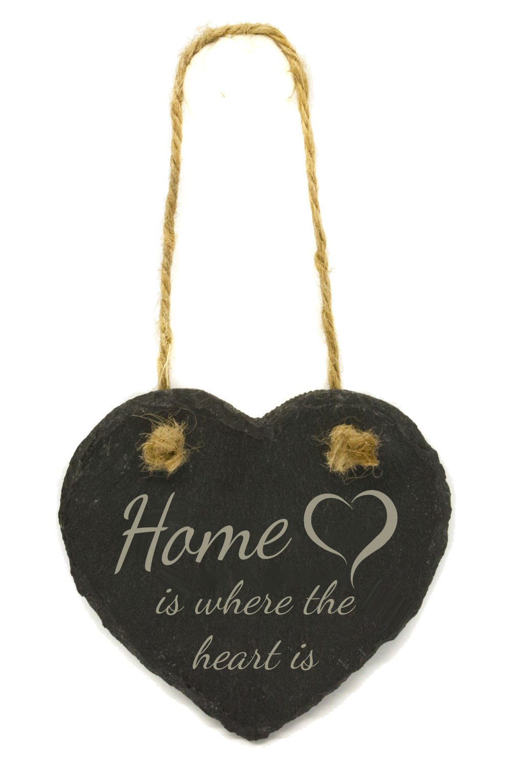 County Engraving Grey Home Is Where The Heart Is Hanging Slate Heart Engraved Rustic Plaque For Home House Garden