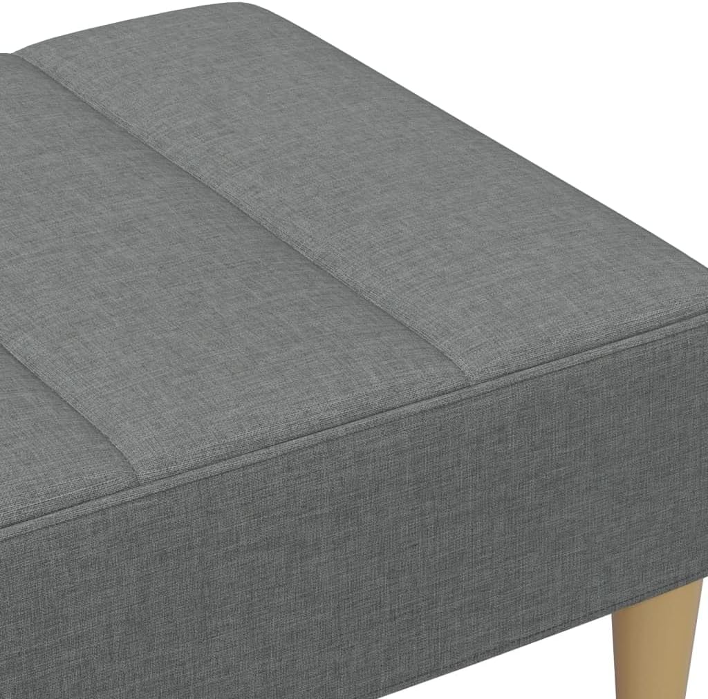 vidaXL Footstool, Footrest with Wooden Frame, Ottoman Footstool for Home Living Room, Sofa Stool, Ottoman Seat Furniture, Dark Gray Fabric