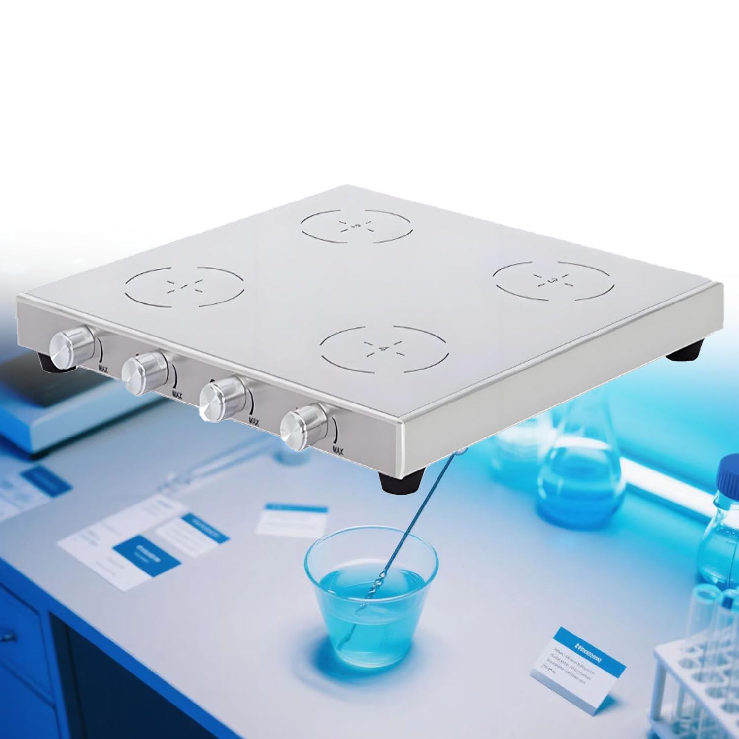 Mocne mieszadło magnetyczne laboratoryjne/płyta mieszająca, prędkość 200-2000 obr./min, mieszadło magnetyczne z płytą roboczą ze stali nierdzewnej, mieszadło laboratoryjne LCUMS-4