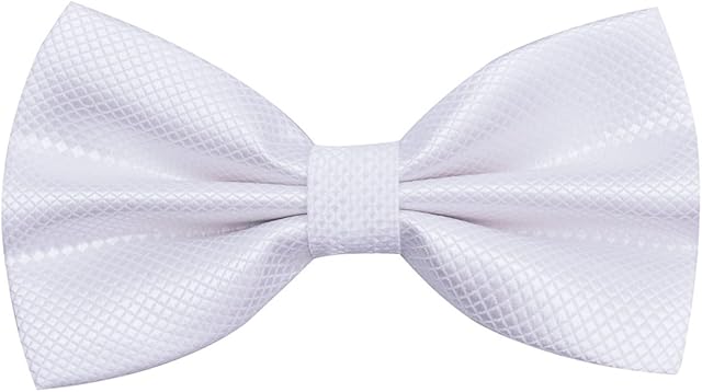 Alizeal Mens Solid Color Bow ties Polyester Pre Tied Wedding Bow Tie