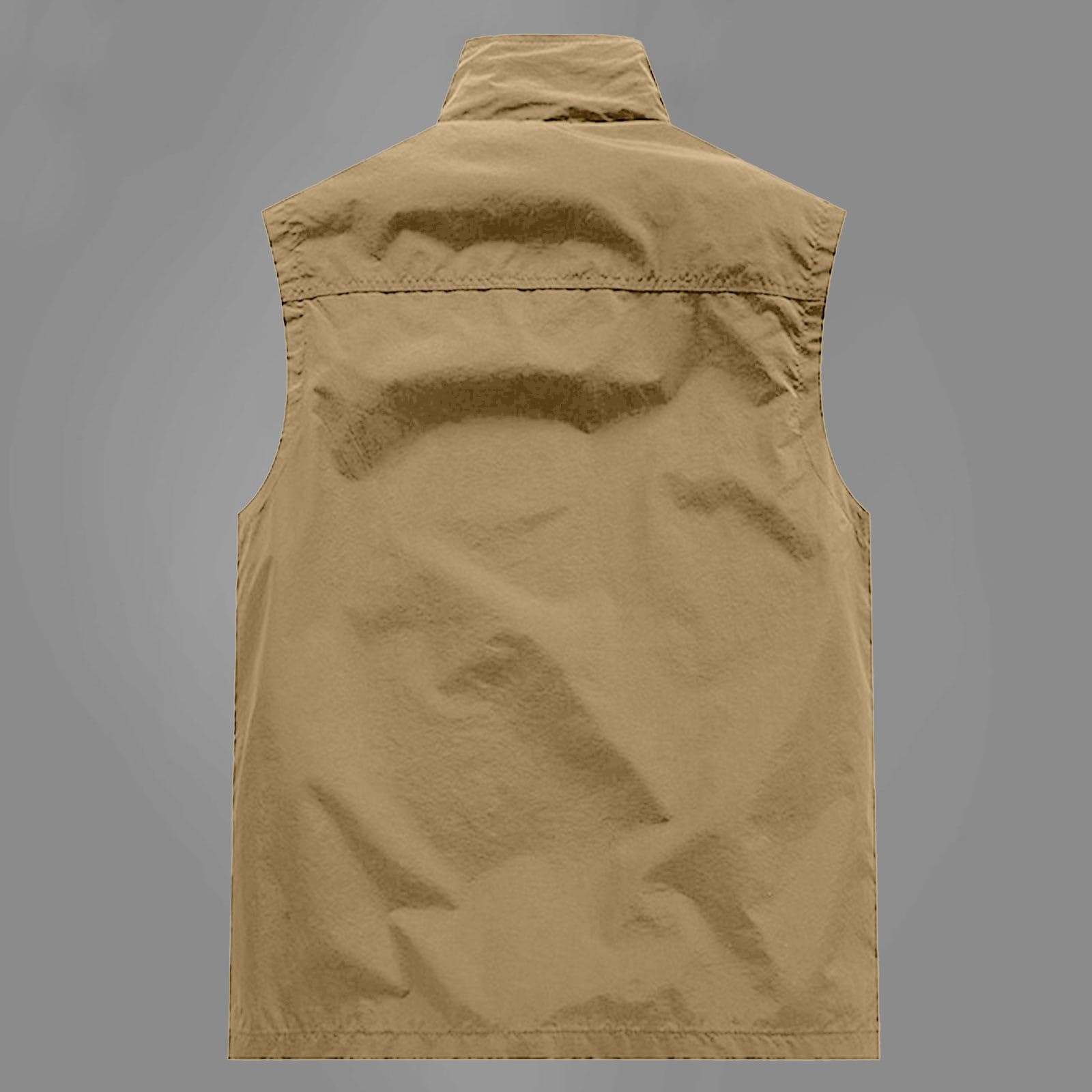Gilet da uomo sportivo ed elegante, in pelle, nero, 3XL