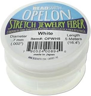Opelon Floss Stretch Fiber Bead Cord .7mm 5 Meters White