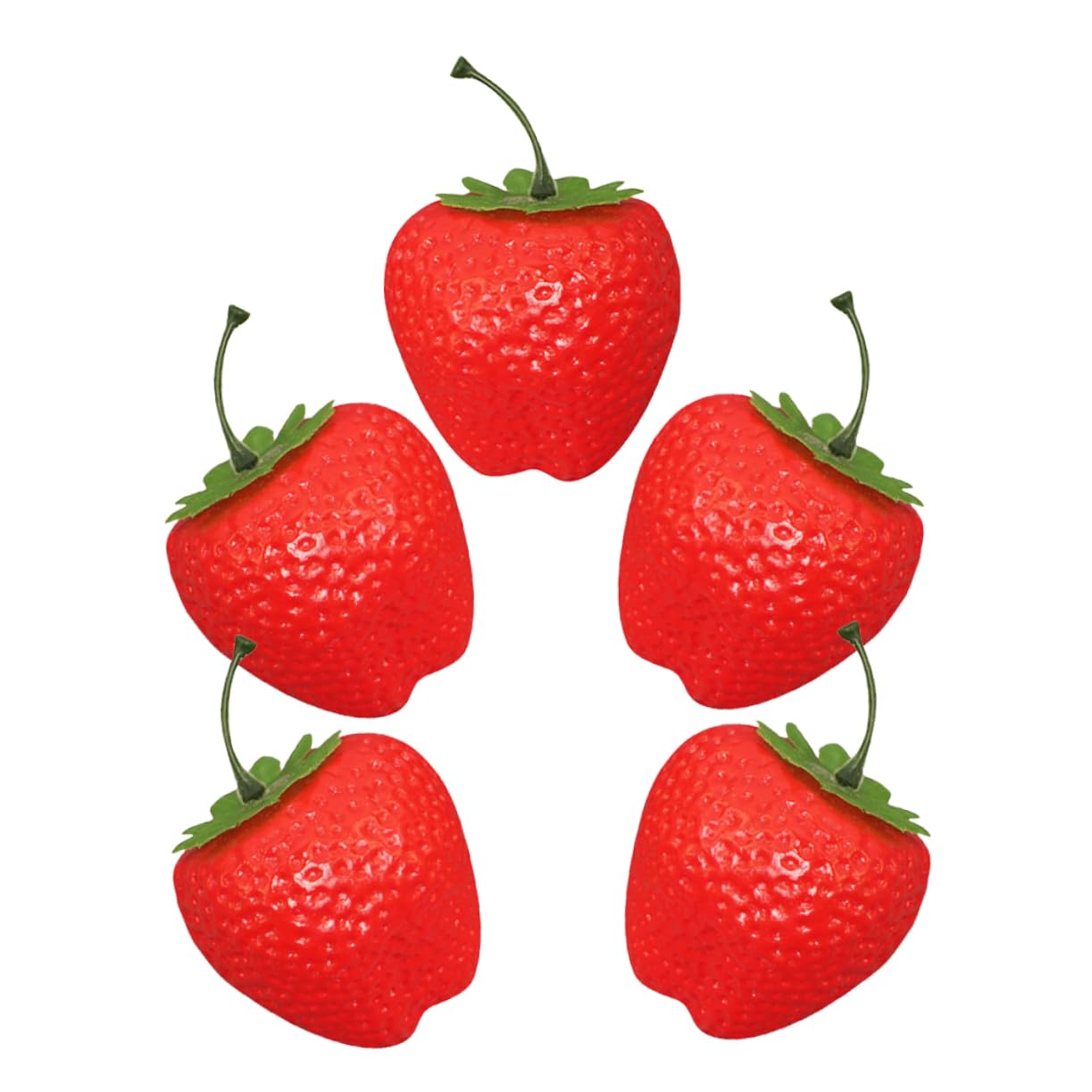 GOOHOCHY 5pcs Simulated Strawberry Model Large Fruits Fruit Decorations Photo Prop Desktop Decor Fruit Model Simulation Strawberry Decor Artificial Fruits Decoration Artificial Strawberries