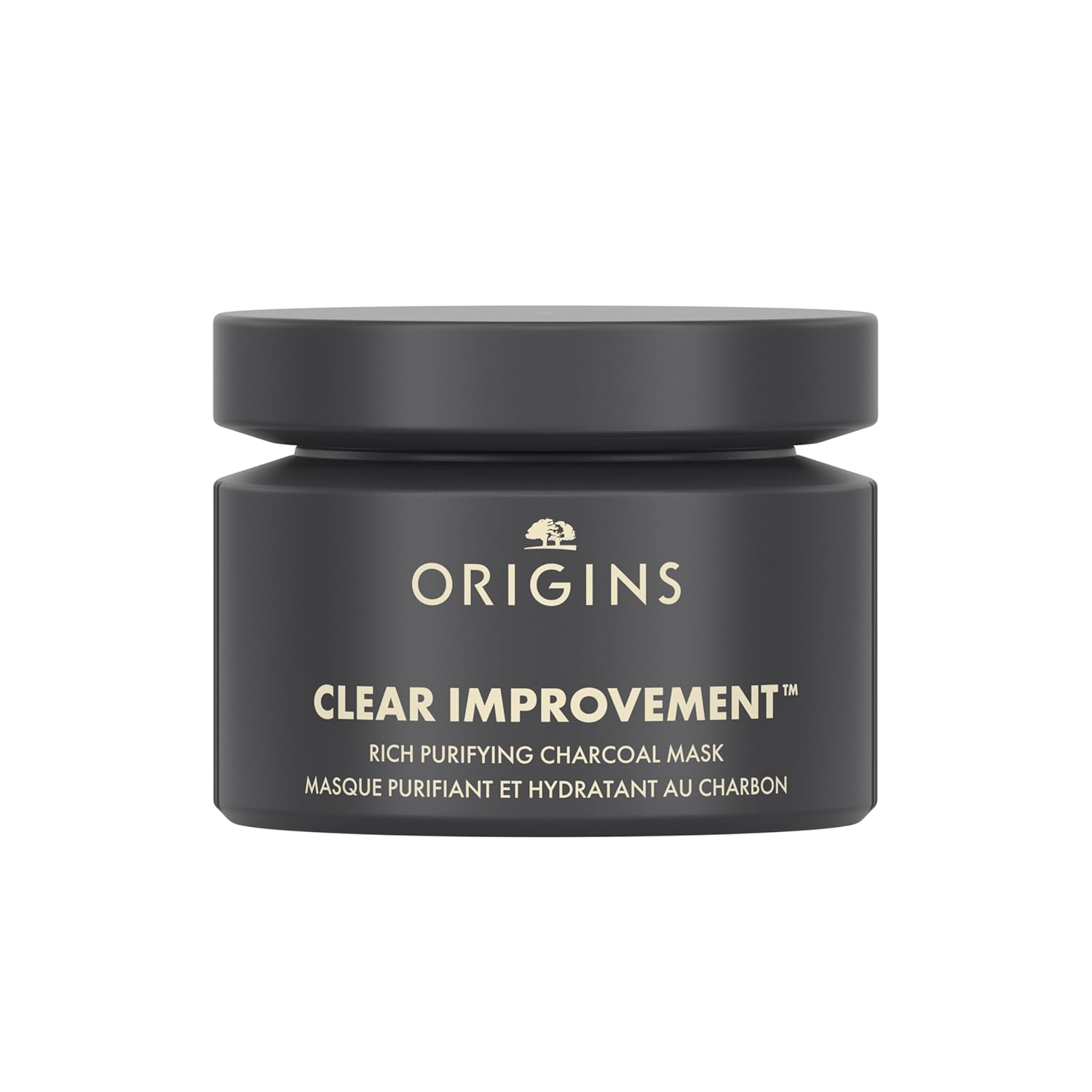 Origins Clear Improvement Rich Purifying Charcoal Face Mask | Purifies Dry Skin | With Bamboo Charcoal, Shea Butter & Clay, 2.5 Fl Oz