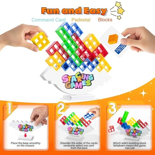 Ginrogd PHWJ01 48 Pcs Tetra Tower Stacking Game Balance Blocks thumb #1