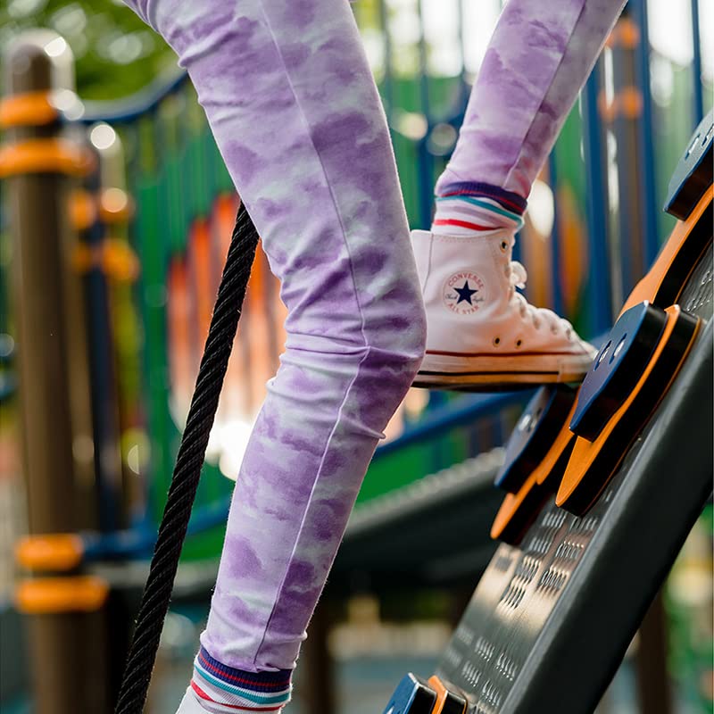 Mightly Girls' Leggings with Reinforced Knees | Organic Cotton Yoga Pants, Dance & Running Tights for Toddler&Kids Clothes2