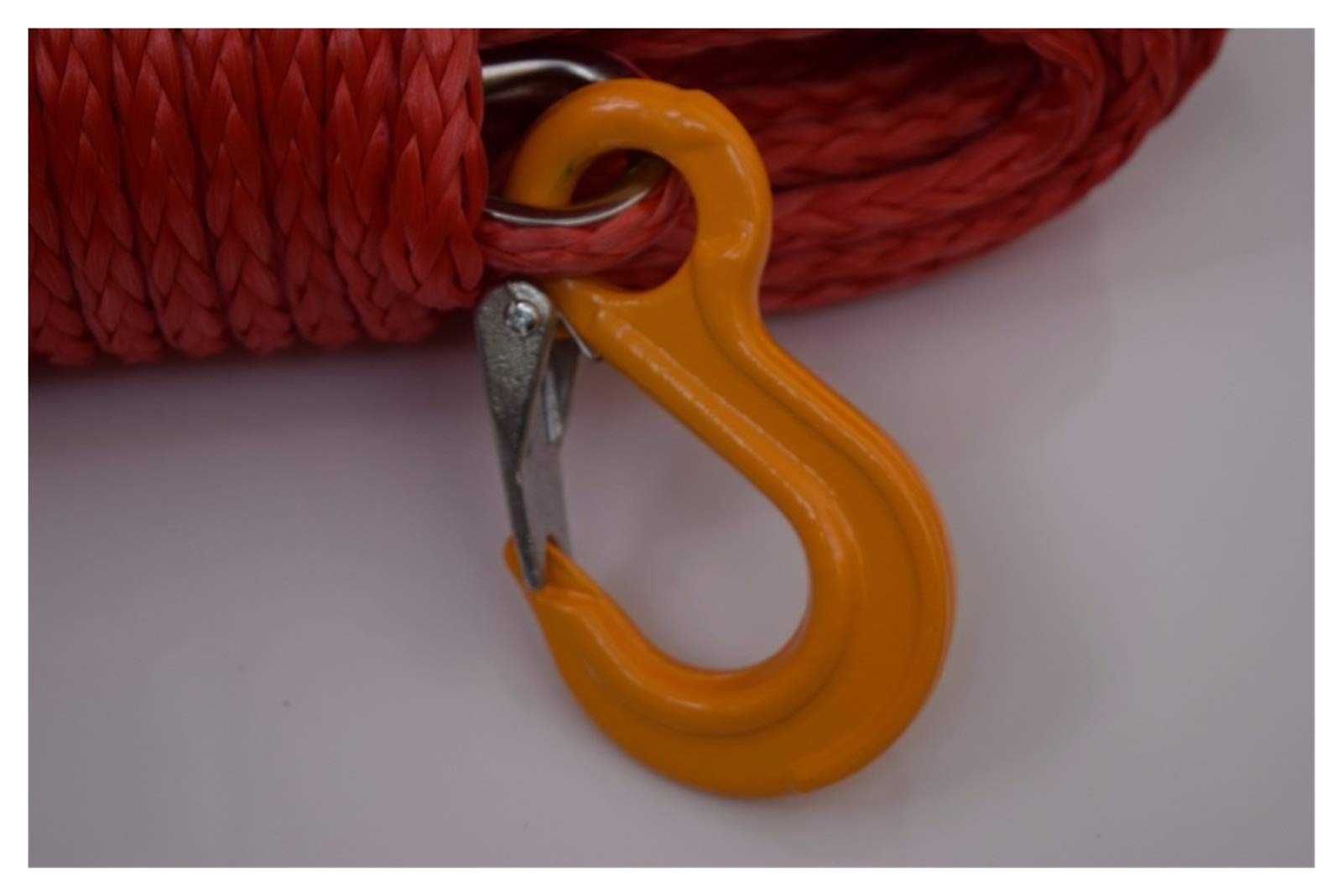 Cavo for verricello di ricambio rosso 10mm * 45m for argano, 12 corde da rimorchio della treccia, corda sintetica dell'argano, fuori strada,Elevata resistenza alla rottura