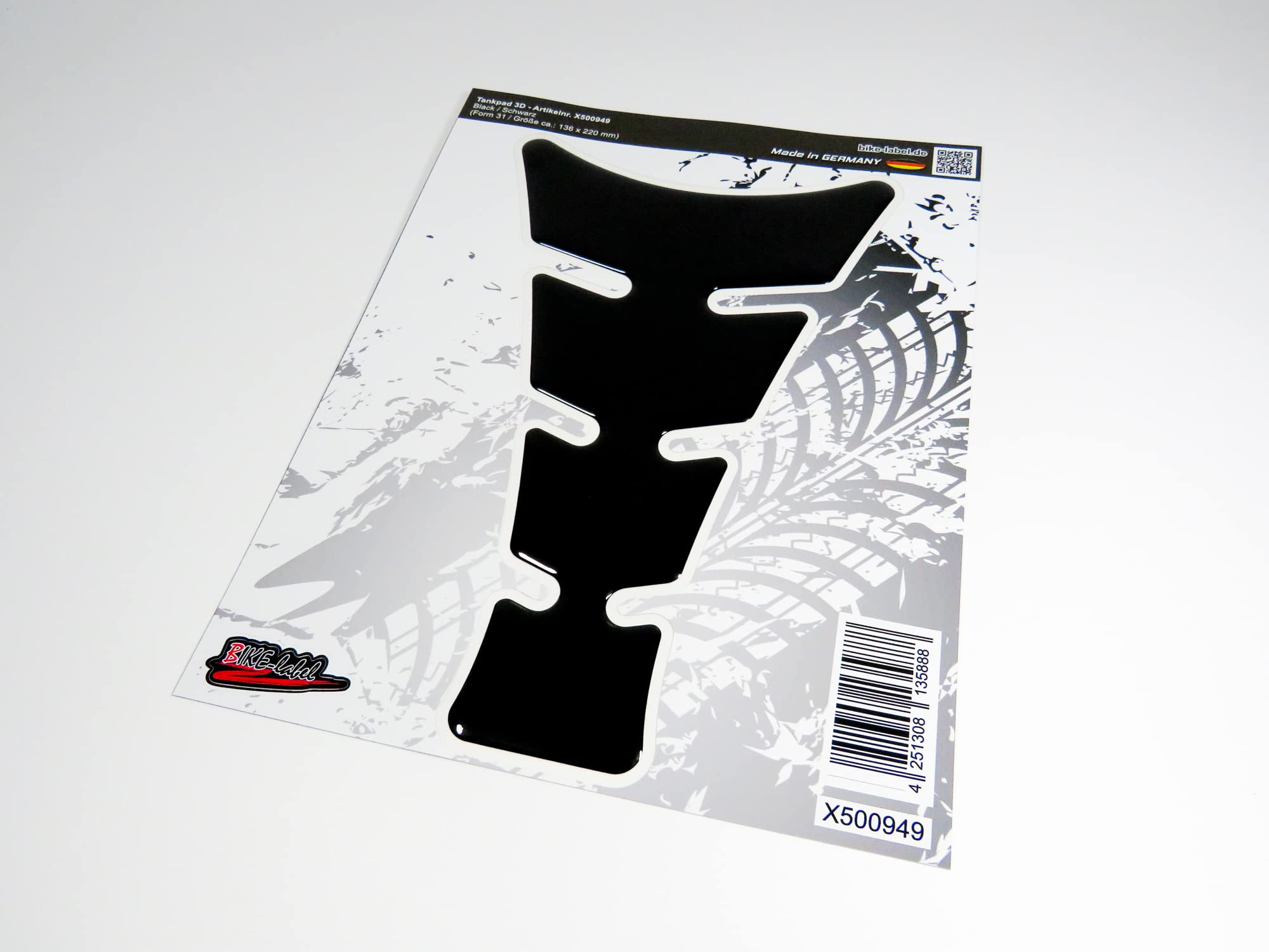 Bike Label – Adesivo Protettivo Per Serbatoio Moto – Forma 20, Colore Nero – Antigraffio E Resistente