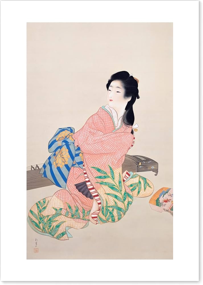 Amazon.co.jp: ポスター 上村松園 『娘深雪(日本画)』 サイズ(A3