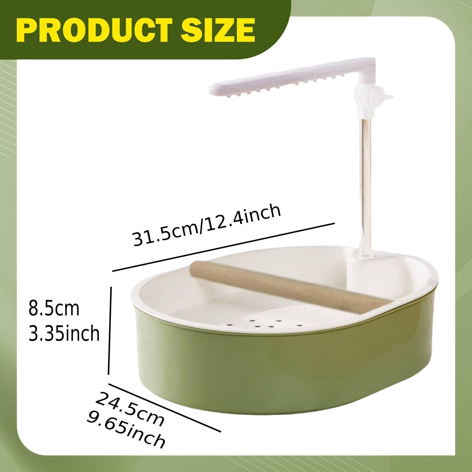 Baño Automático para Pájaros, Accesorio para Jaula de Loros, Fácil de Instalar, Robusto, para Jilgueros Y Periquitos, Estilo de Línea Blanco