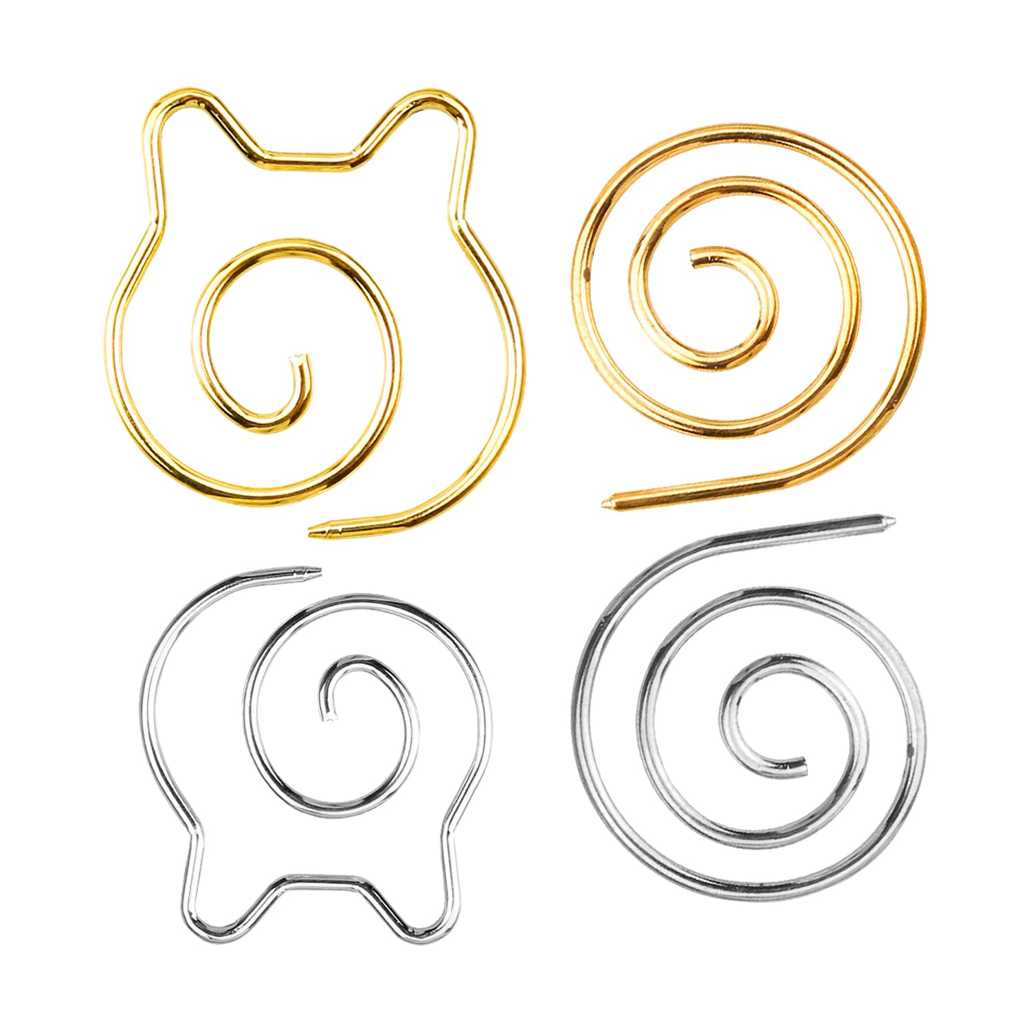 Luckious4Pcs Spiral Cable Knitting Needle Set - Spiral Cable Knitting Needle Utility Spiral Knitting Needles, DIY Crochet Hooks - Enhance Your Knitting Experience!