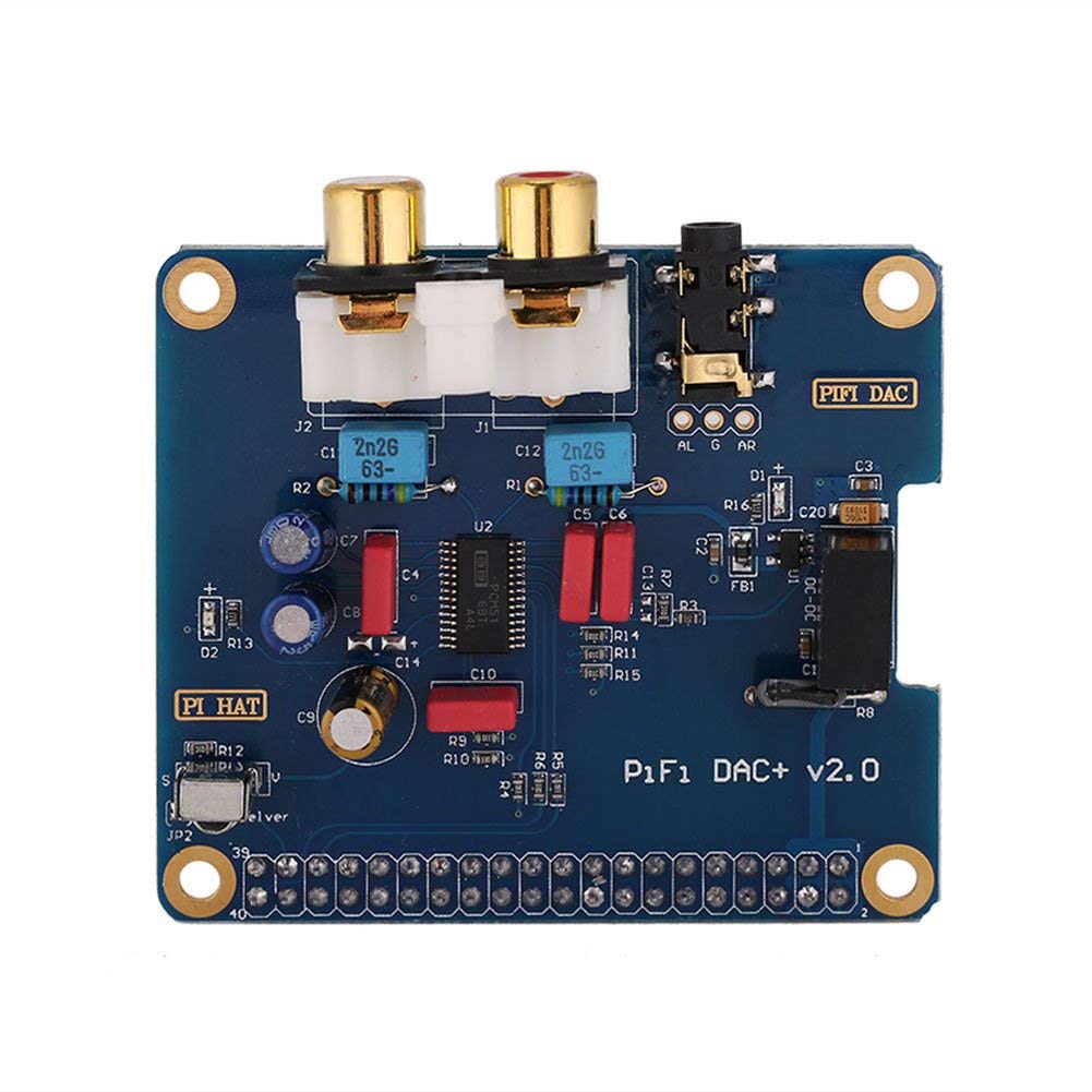 Bewinner I2S Interfaccia Hifi Digi Dac + Hifi Digi Scheda Audio Digitale per B + Modello B/2B/3B/PCM5122 Uscita Dac con Presa Jack da 3,5 Mm Placcata Oro Rcv Doppio Morsetto