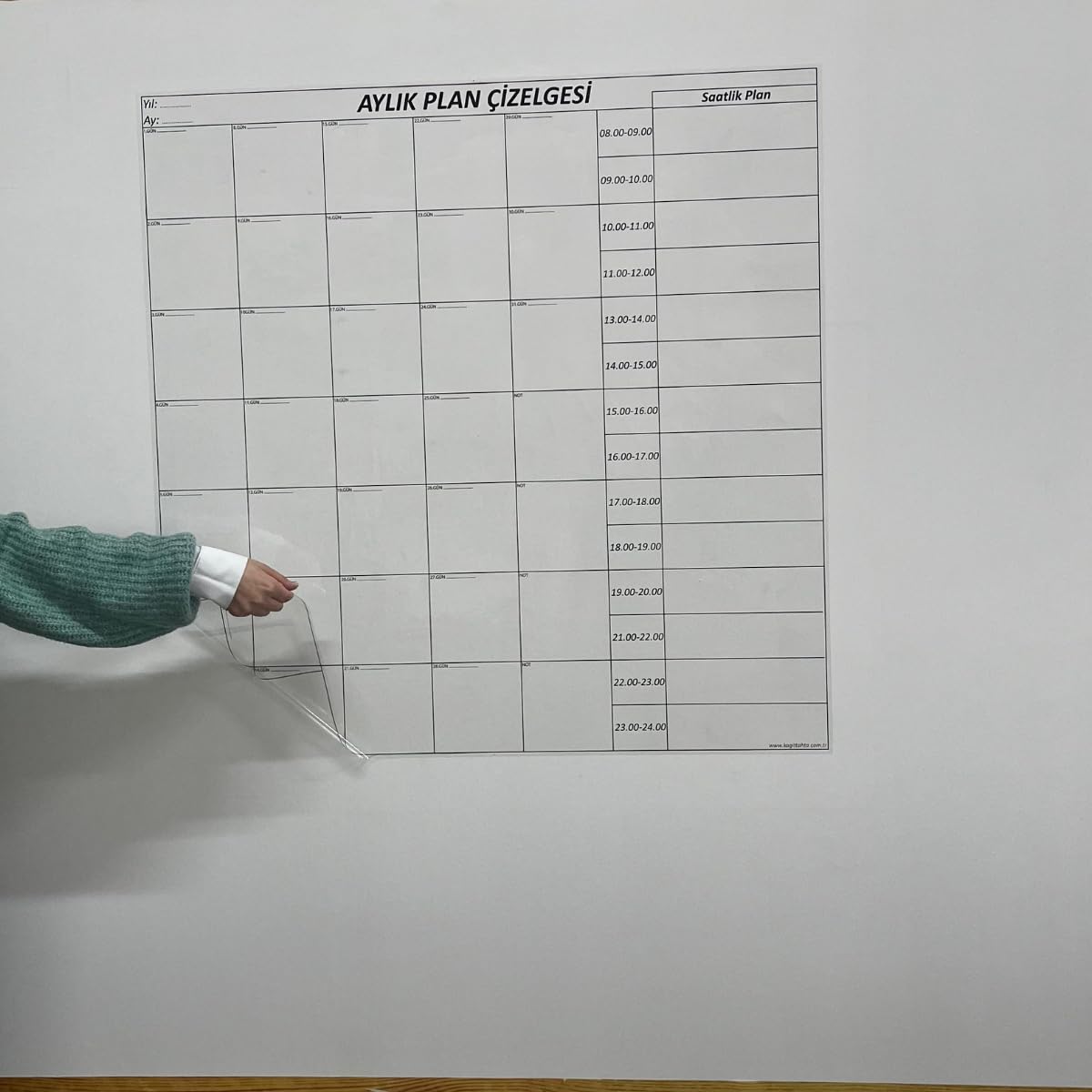 BUFFER® Aylık Planlayıcı Manyetik Duvar StickerıTakvim Plan Çizelgesi 100 * 110 cm
