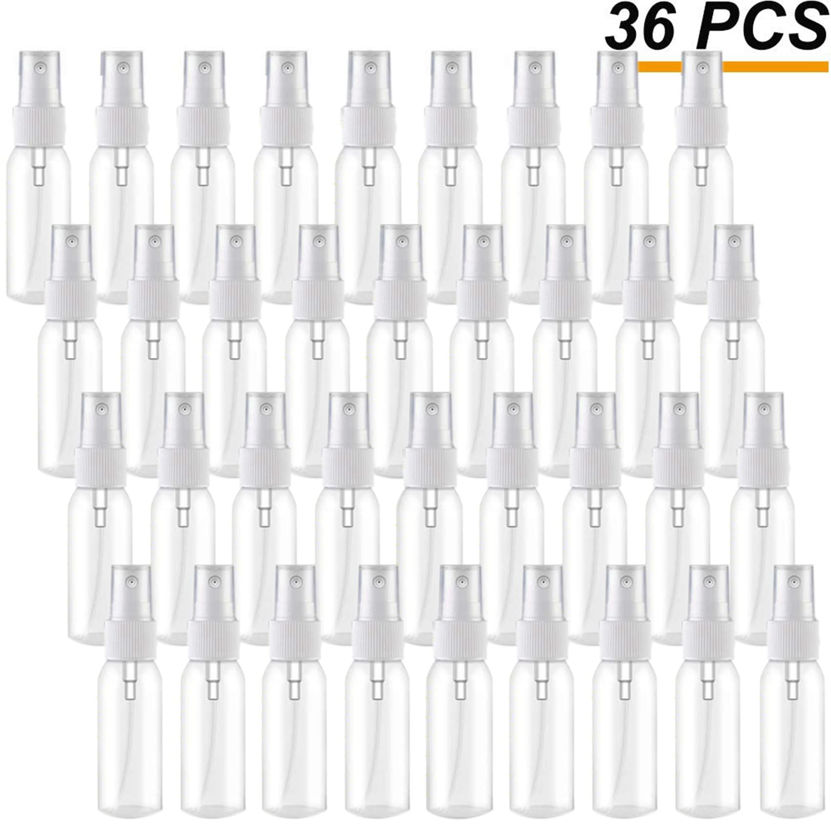 216 x 30 ml, 1 oz mini bottiglie a nebbia fine bottiglie ricaricabili piccole bottiglie da viaggio in plastica trasparente vuota