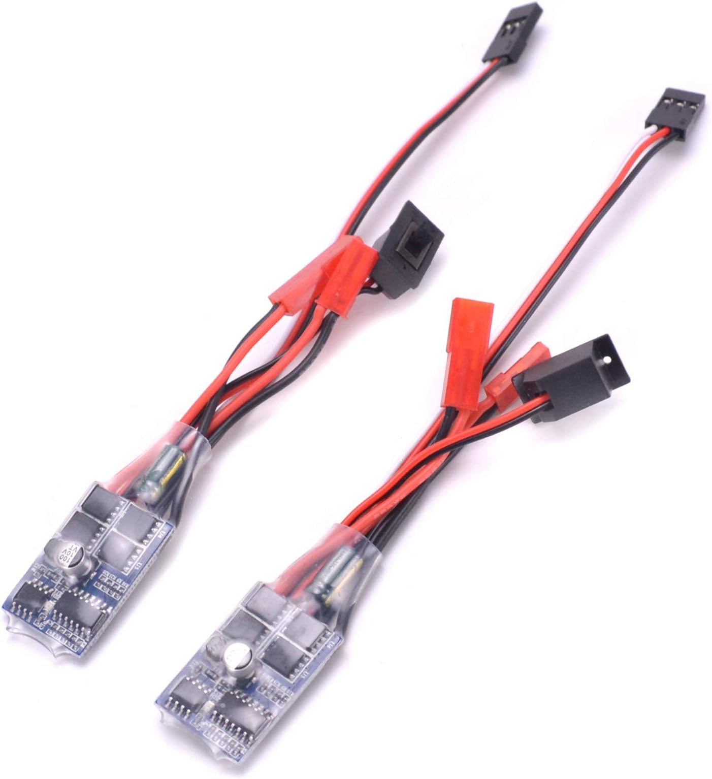 YoungRC RC 30a Brushed ESC Motor Speed Controller for 1/16 18 24 Car and Boat Tank W/o Brake(Pack of 2 Pcs)
