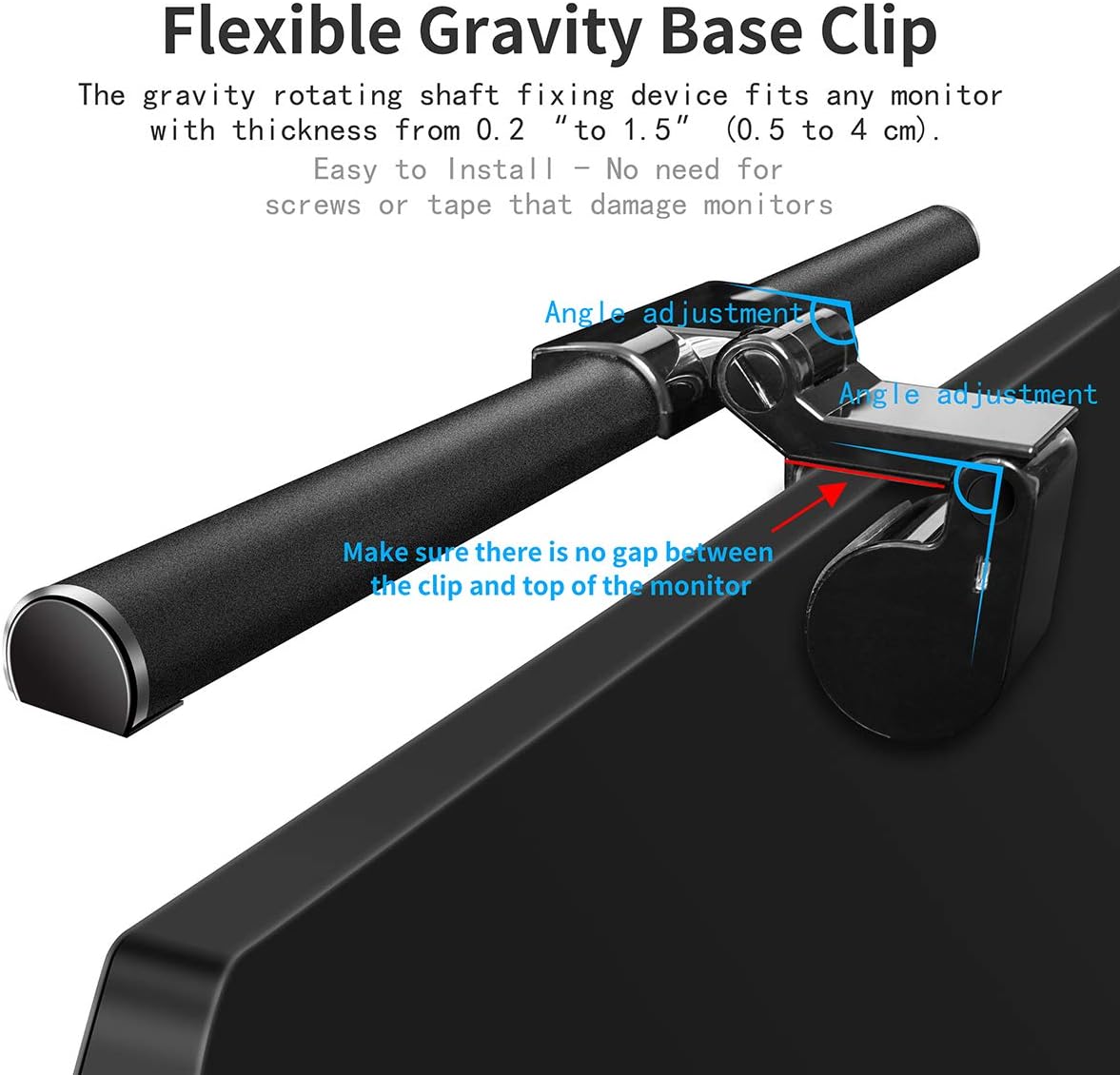 Gеt Pорulаr оƒƒеr Computer Monitor Screen Lights Bar Desk Lamp, USB Powered Office e-Reading Task LED for Desktop and Laptop, Touch Control, No Screen Glare, Space Saving, Asymmetrical Optical Design, 5 Hue Adjustment