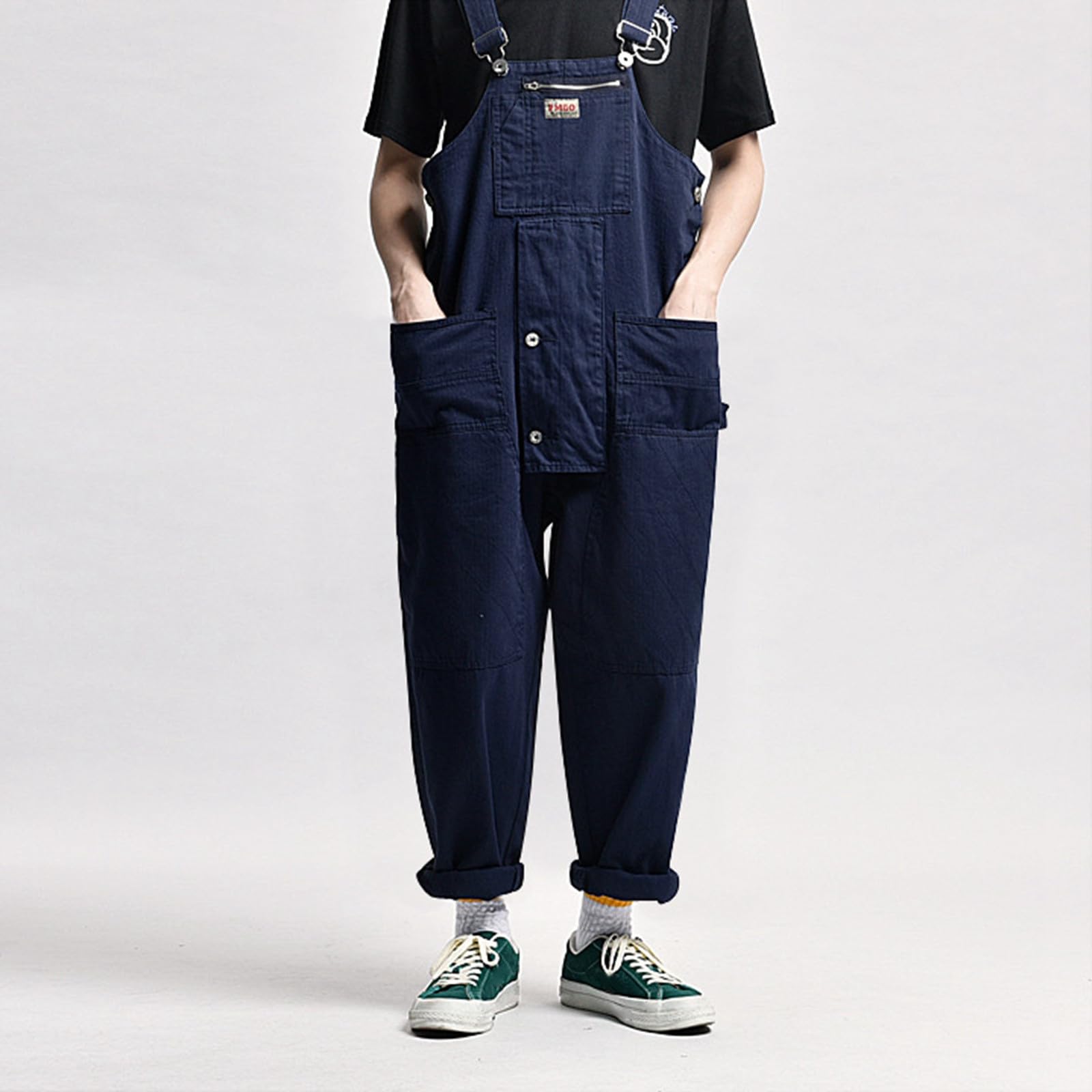 Mono Tipo Cargo para Hombre, Ropa de Trabajo Informal Holgada, múltiples Bolsillos, Resistente y Transpirable para Bricolaje y Trabajo