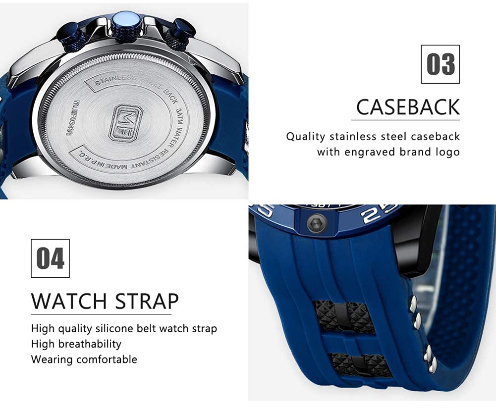 MF MINI FOCUS Relógio masculino, cronógrafo à prova d’água, esportivo, analógico, quartzo, pulseira de silicone azul, relógio de pulso moderno para homens em promoção! Veja a oferta e mais achadinhos de Relógios de pulso 8 Hoje é o melhor dia para comprar MF MINI FOCUS Relógio masculino, cronógrafo à prova d’água, esportivo, analógico, quartzo, pulseira de silicone azul, relógio de pulso moderno para homens com aquele preço maroto! Promoção! Aproveite a oferta! 8